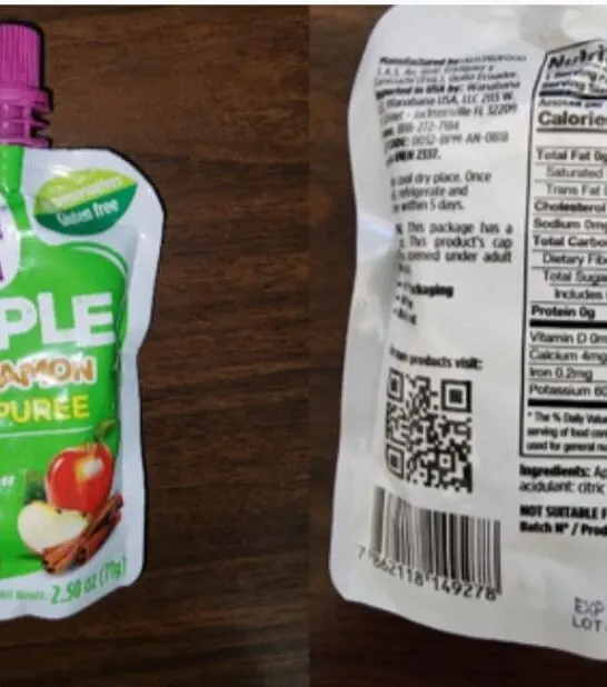 FDA food pouch recall photo November 2023