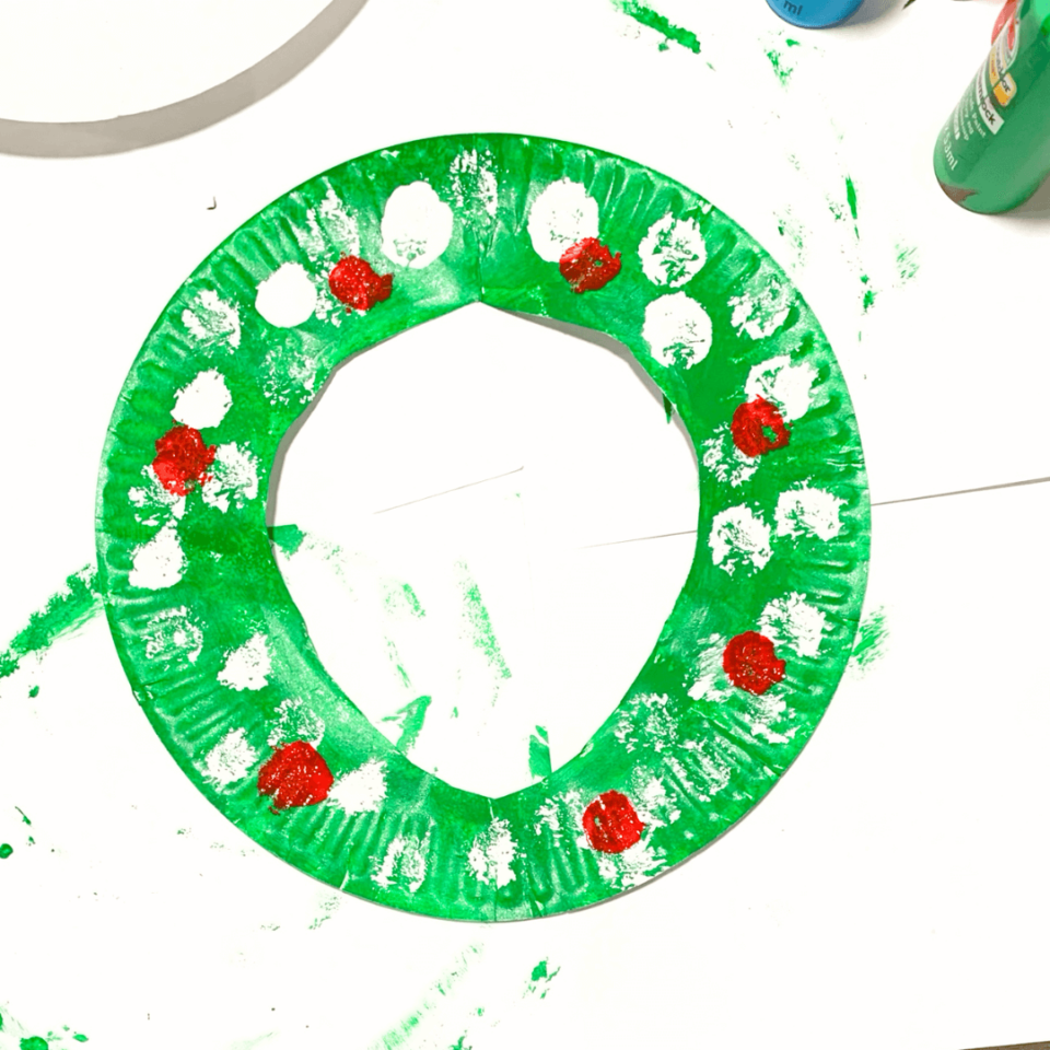 Easy Paper Plate Christmas Wreath Craft For Kids