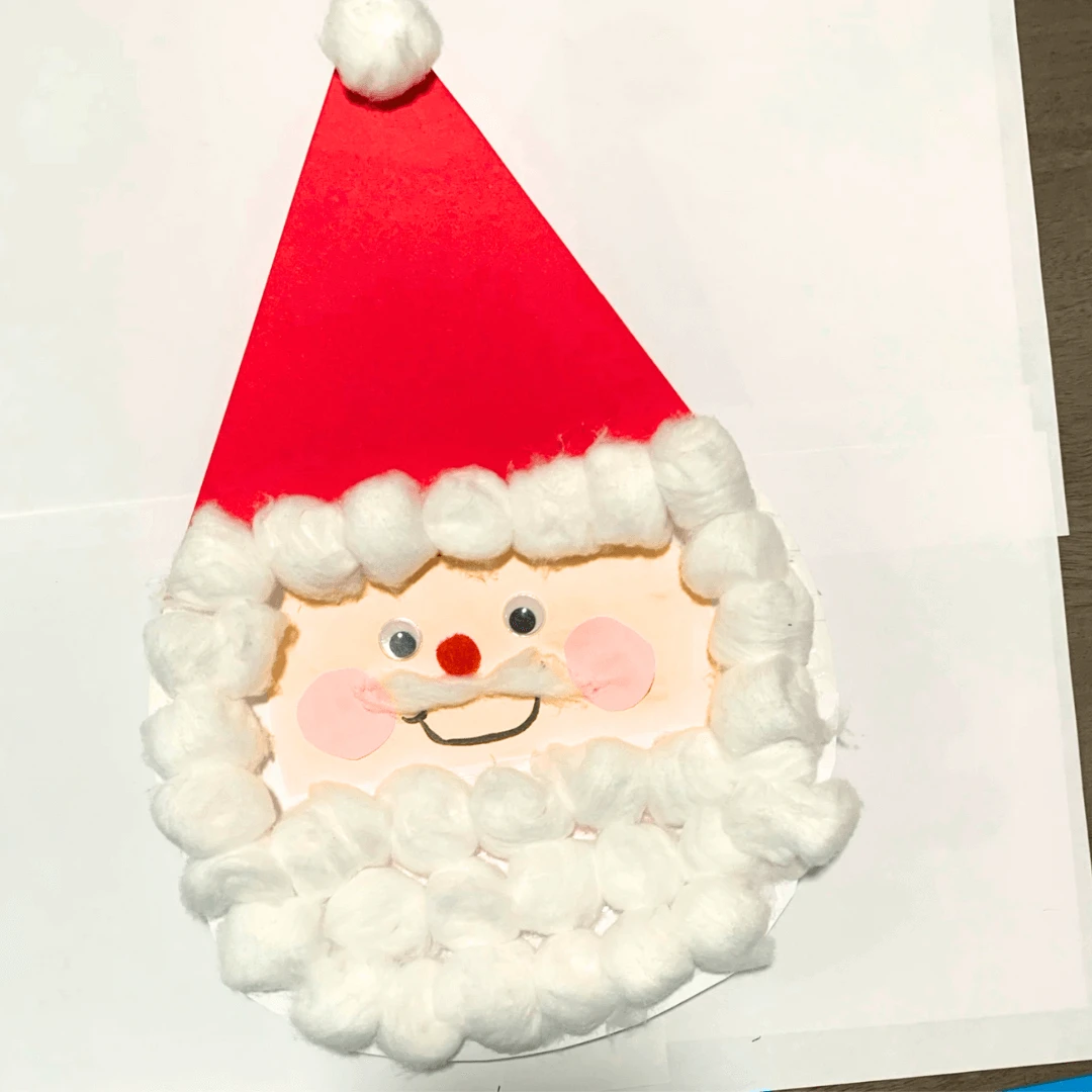 Paper Plate Santa Claus Craft