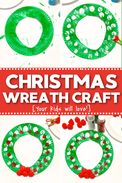 paper plate christmas wreath craft