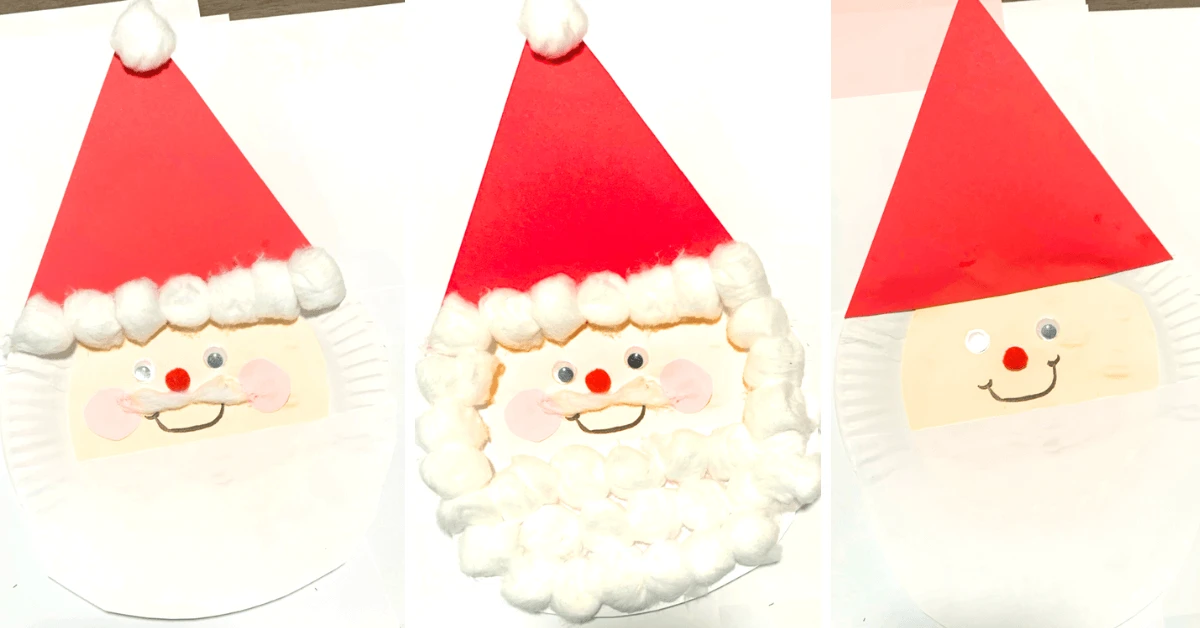 paper plate santa claus craft
