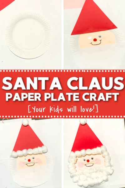 paper plate santa claus craft