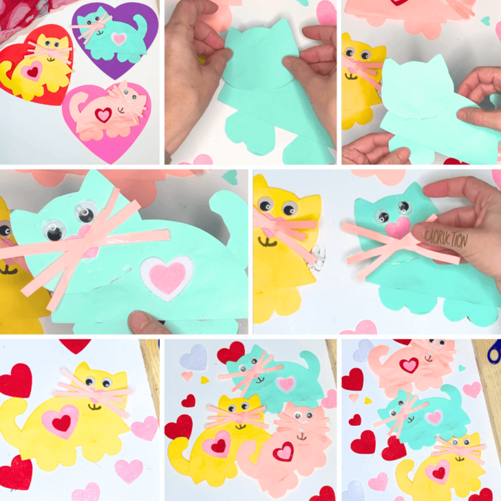 Easy Valentine Cat Craft For Kids