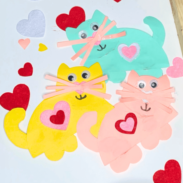 Easy Valentine Cat Craft For Kids