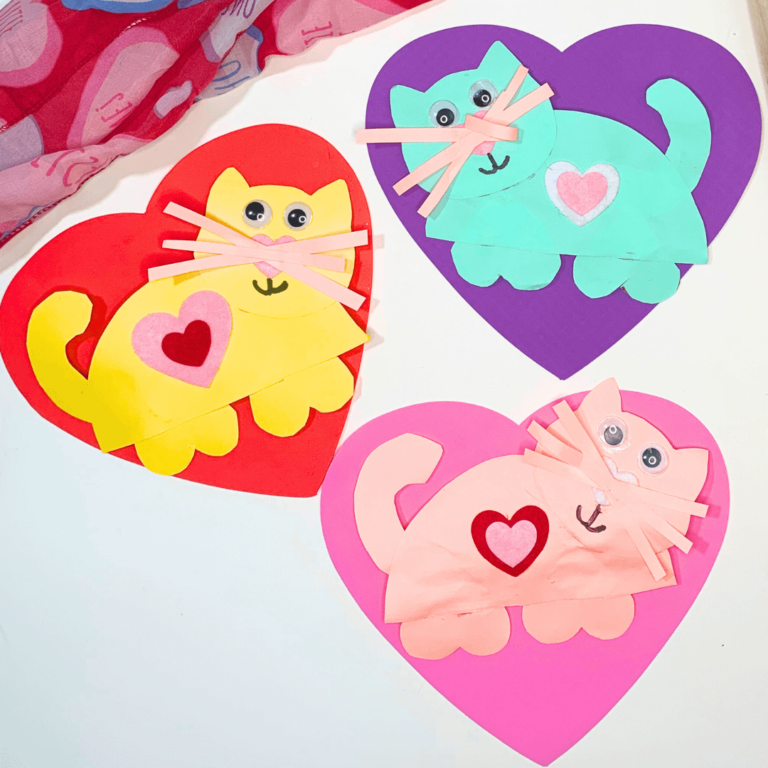 Easy Valentine Cat Craft For Kids