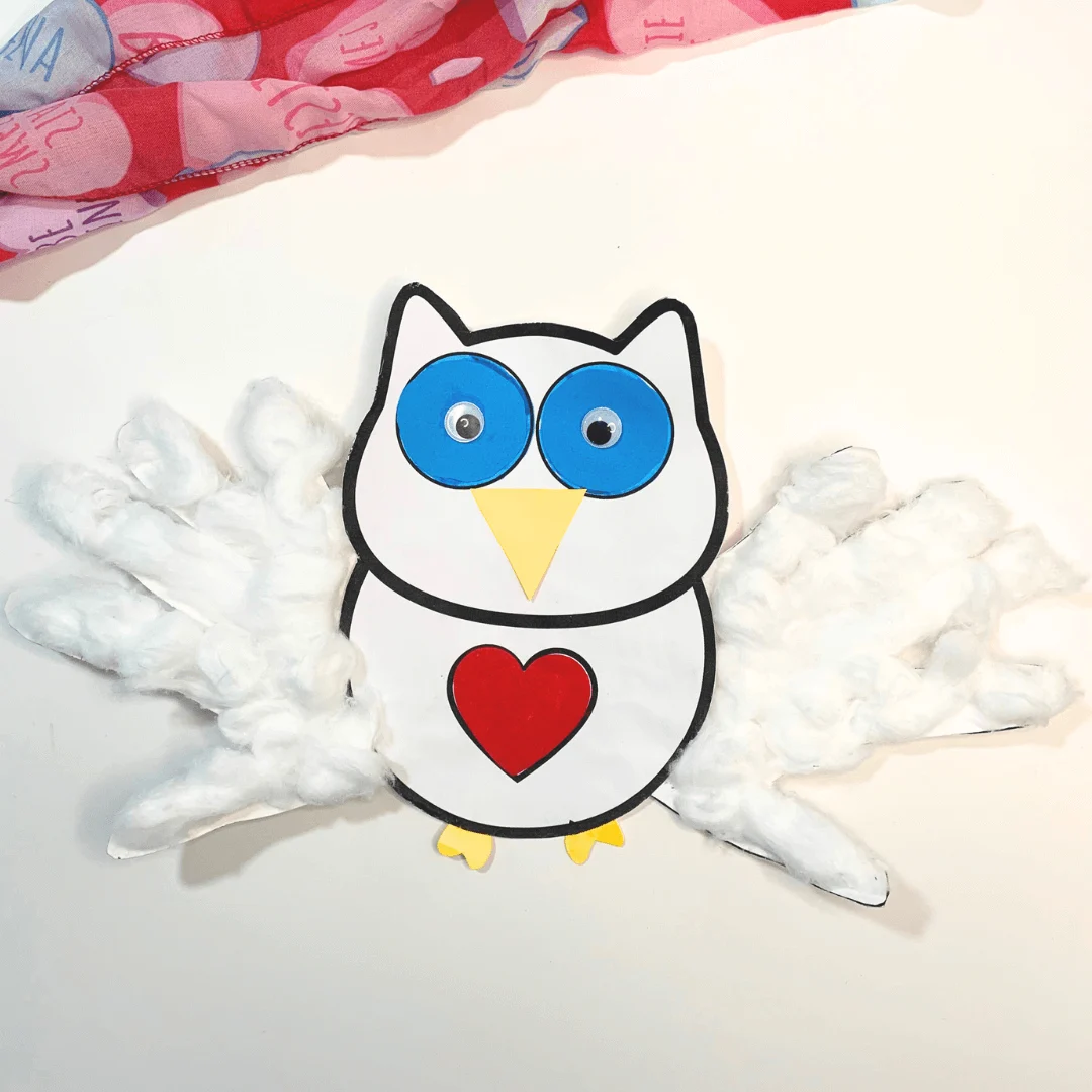 Handprint Snowy Owl Craft For Kids