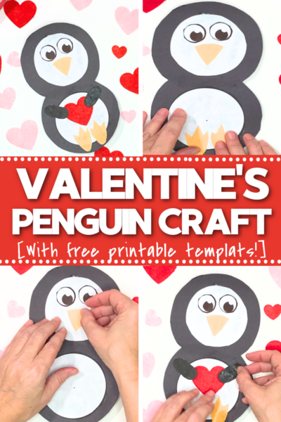 valentine's day penguin craft