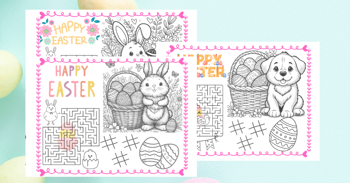 Easter activity placemats