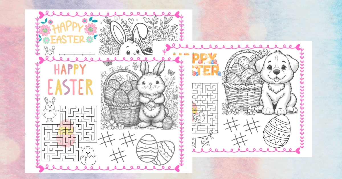 Easter activity placemats