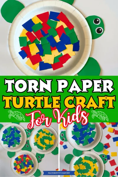 Torn Paper Turtle Craft