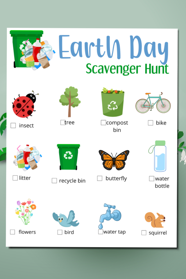 Earth Day Scavenger Hunt For Kids [Free Printable] » Maternity Comfort ...