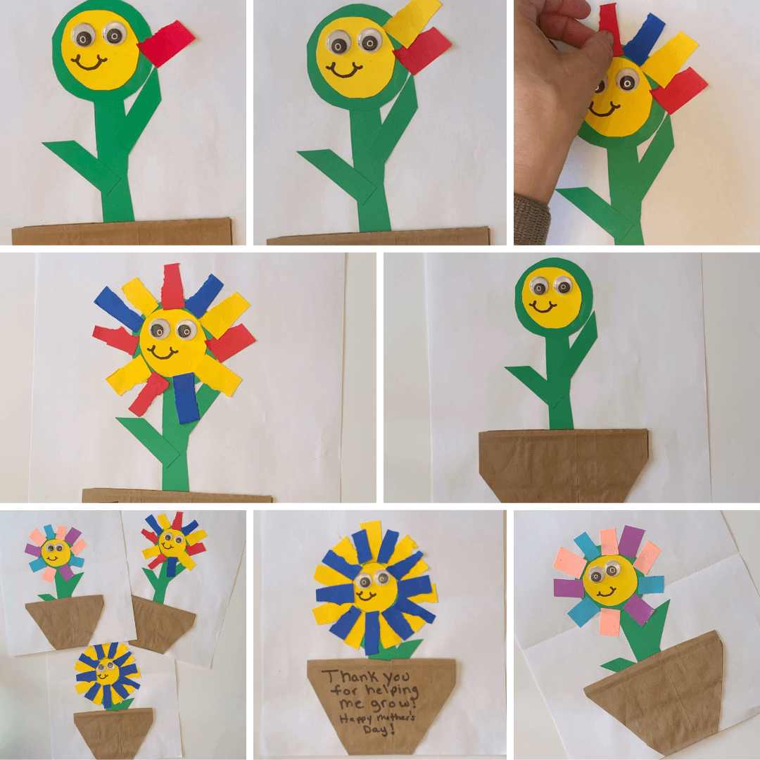 paper bag mother's day flower craft