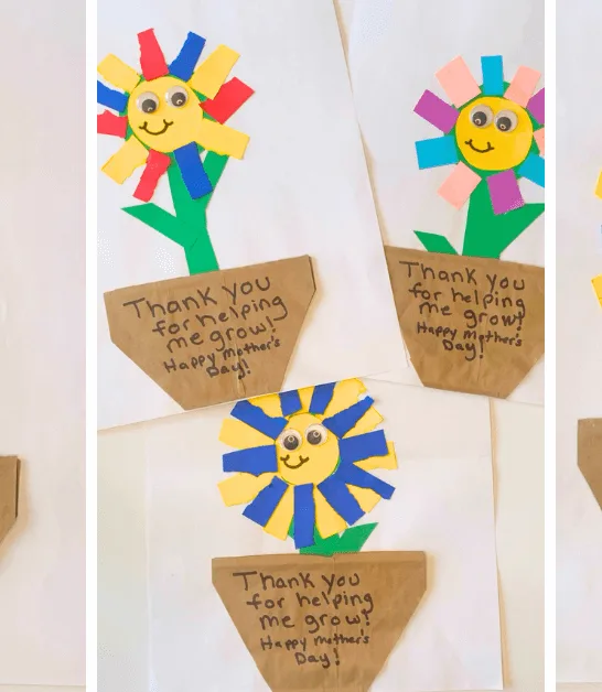 Paper Bag Mother's Day Flower Craft