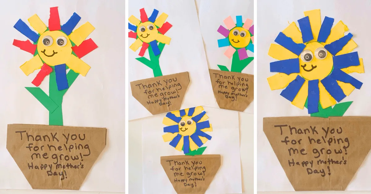 Paper Bag Mother's Day Flower Craft